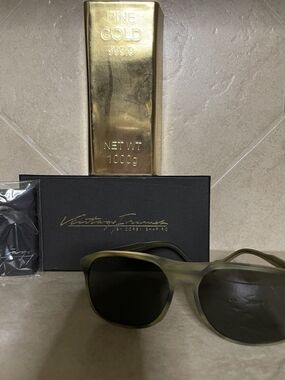 Vintage Frames by Corey Shapiro Sunglasses - Olive Green Frames, Black Lenses